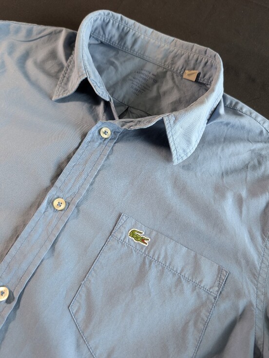 Lacoste Other - Lacoste Blue Long Sleeve Button Up Shirt Men's Size 42